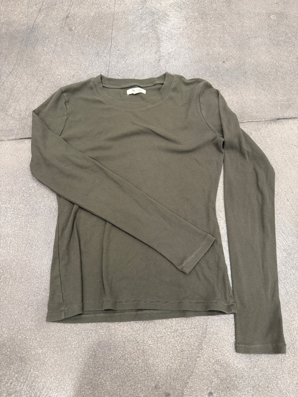 Madewell Olive Green Long-Sleeve Crewneck Shirt